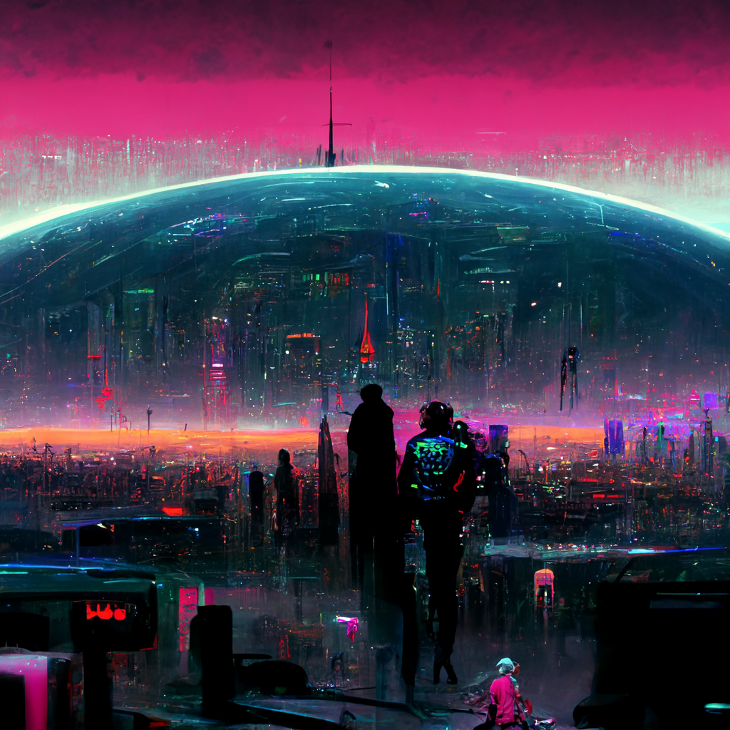 cyberpunk futuristic planet