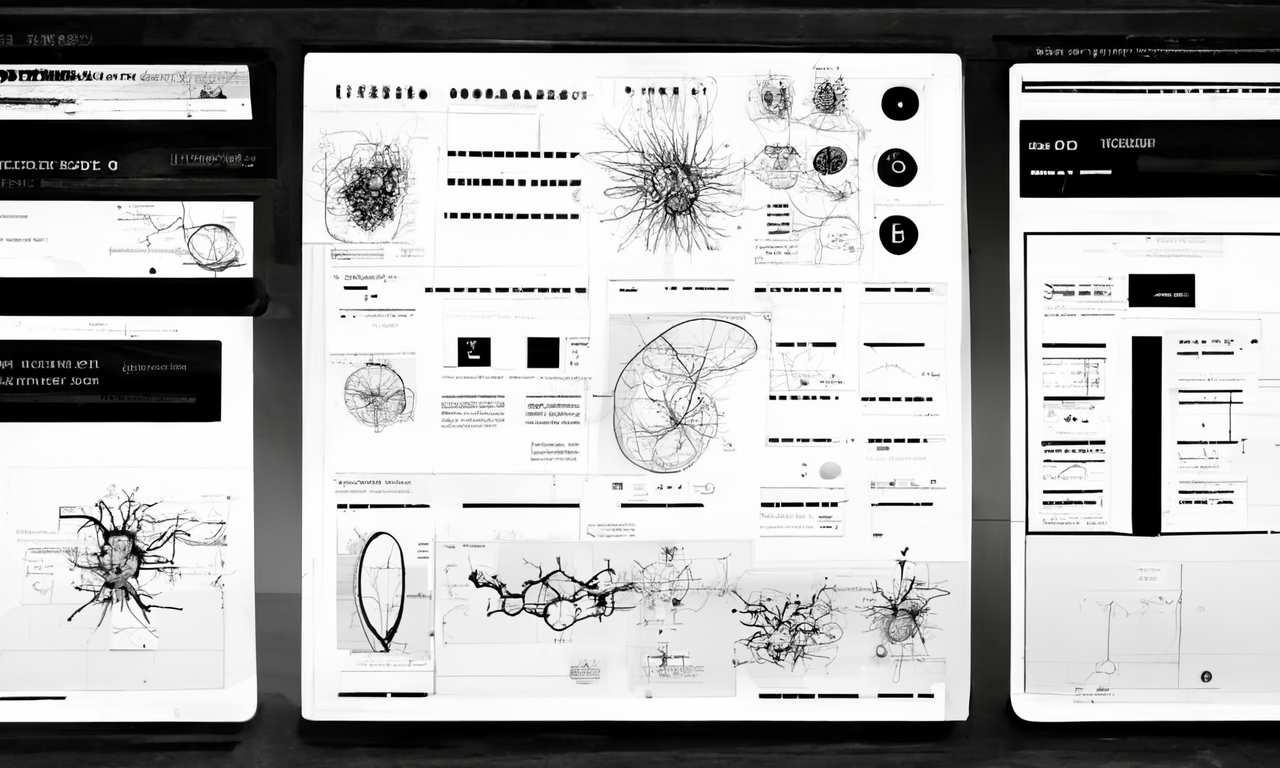 futuristic science research interface